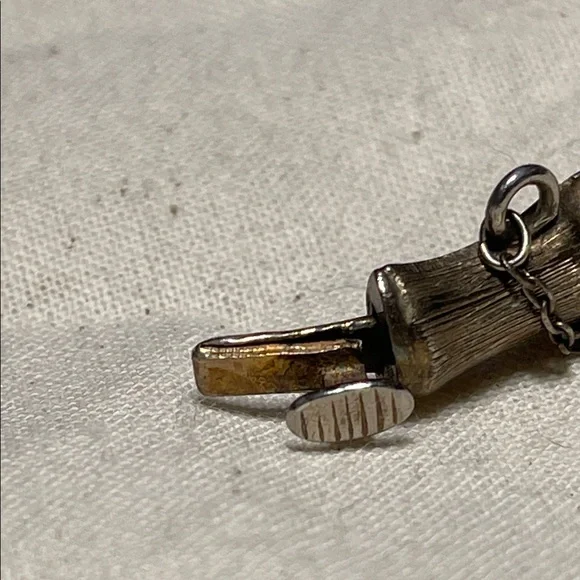 Vintage Sterling CPS Silver bamboo Bangle Bracelet - Picture 7 of 9